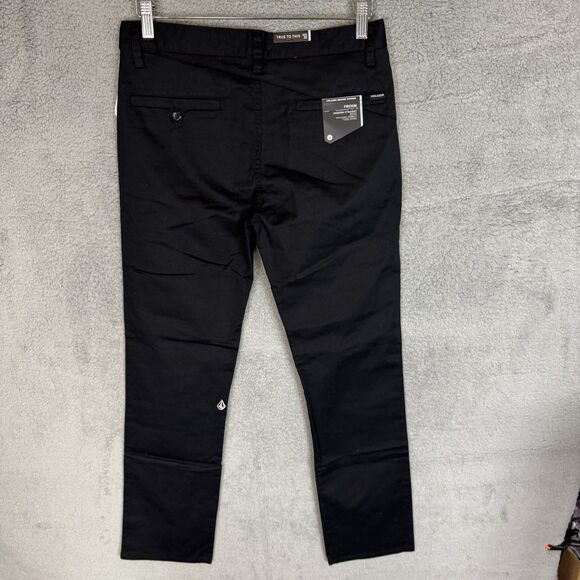 S‎ Volcom Pants Mens 30x30 Black Frickin Chino Modern Straight Skate Surf NEW - Picture 7 of 12
